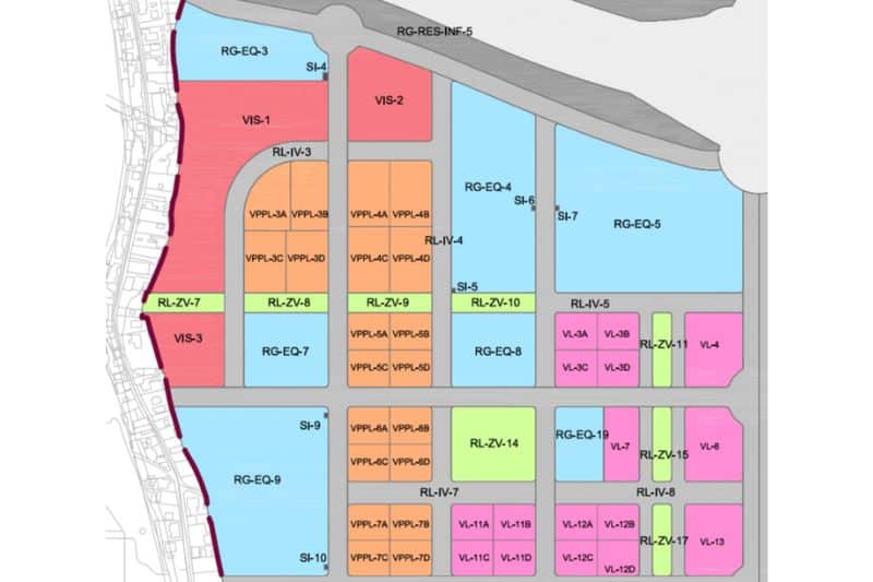Plano parcelario que muestra la segunda etapa de Los Cerros